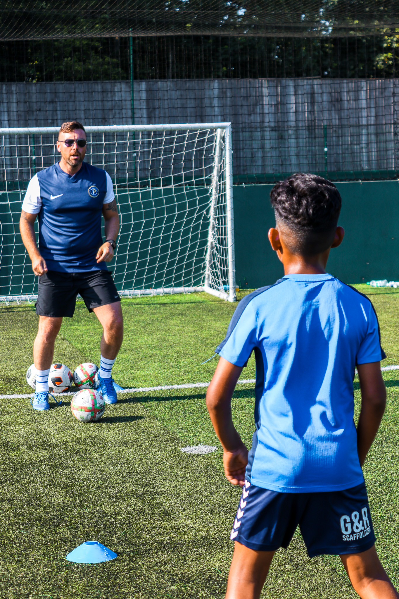 Young athletes training